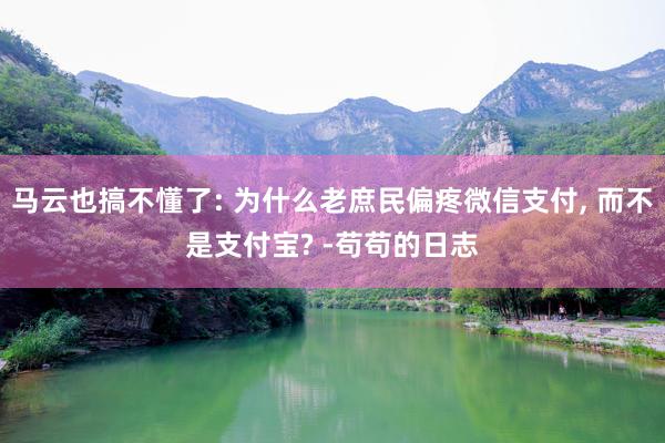 马云也搞不懂了: 为什么老庶民偏疼微信支付, 而不是支付宝? -苟苟的日志